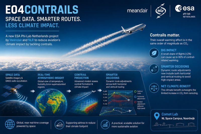 illustration of aeroplane with contrails above the clouds