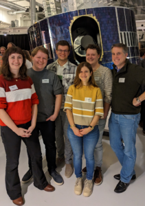 skyleague team by the satellite at SBIC Noordwijk