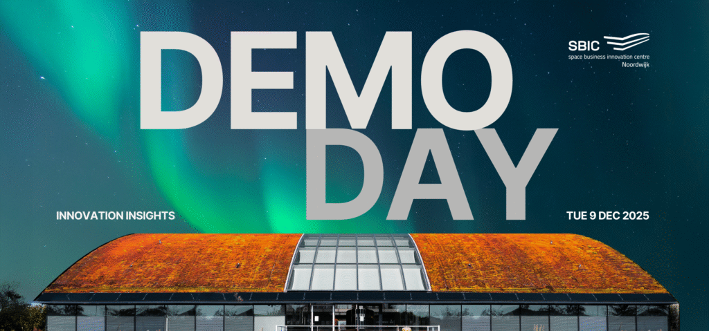 blue-green sky over SBIC Noordwijk building on promo for Demo Day 2025