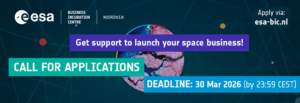 satellite view of Europe on ESA BIC Noordwijk call for applications visual