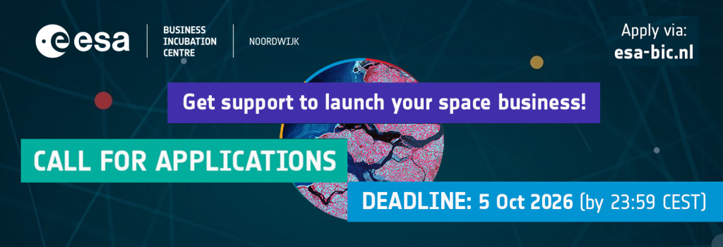 satellite view of Europe on ESA BIC Noordwijk call for applications visual