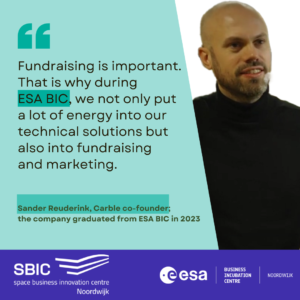 ESA BIC quote banner with visual of space business professional