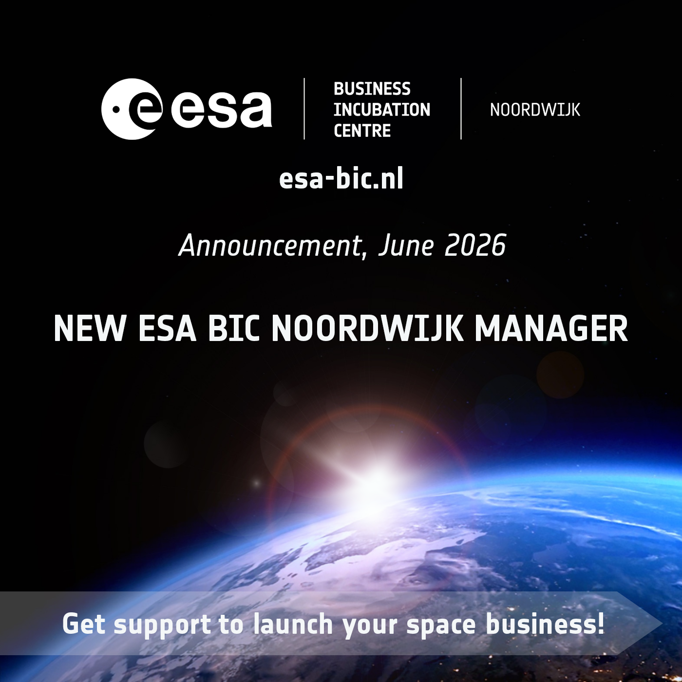 space visual with ESA BIC announcement