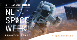 astronaut visual on NL Space Week banner