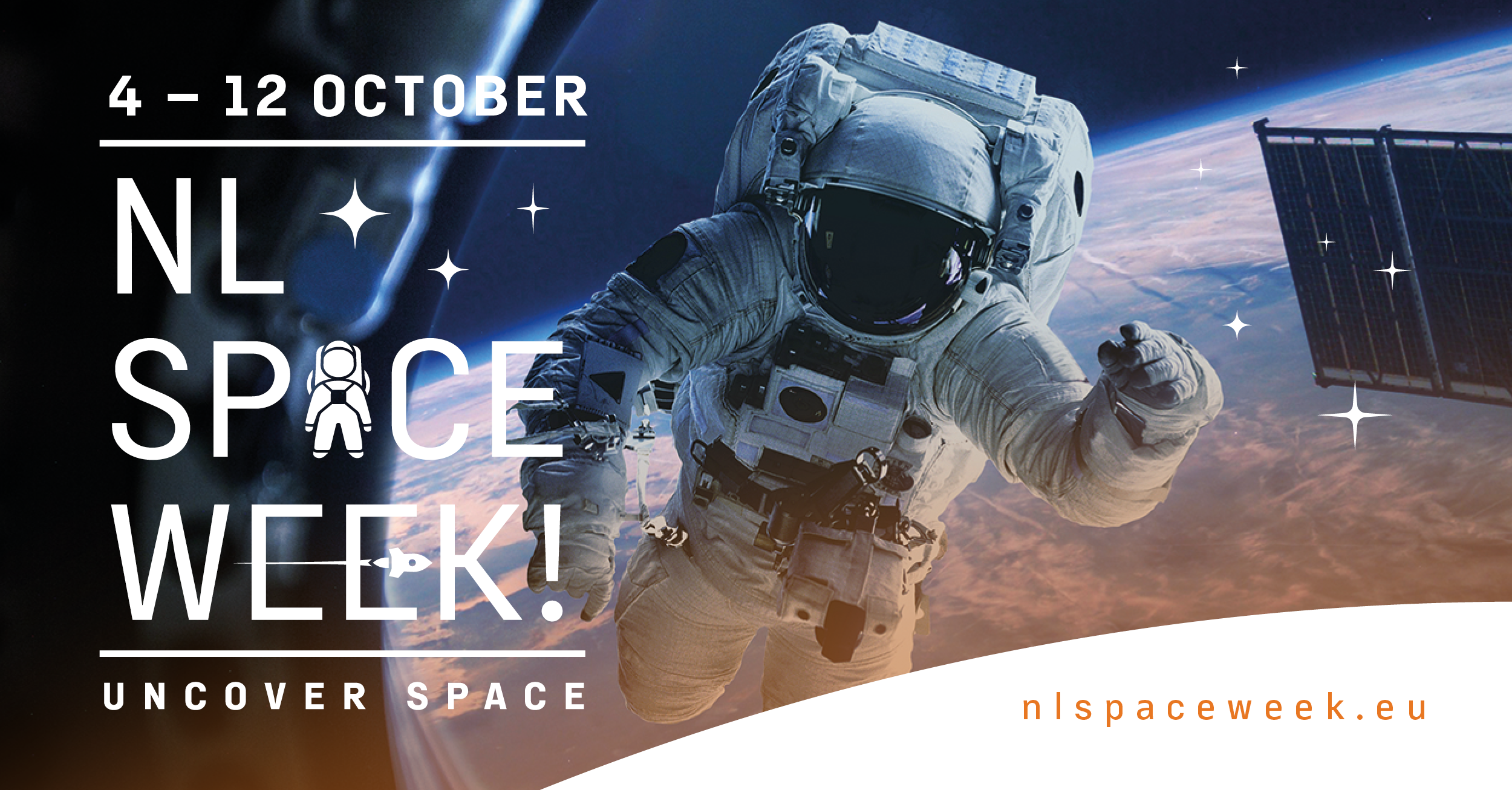 astronaut visual on NL Space Week banner