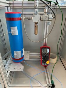 cool gas generator set up in a lab