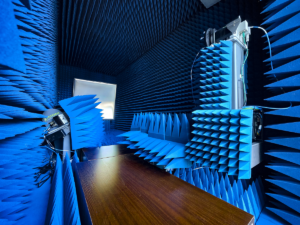interior of anechoic chamber
