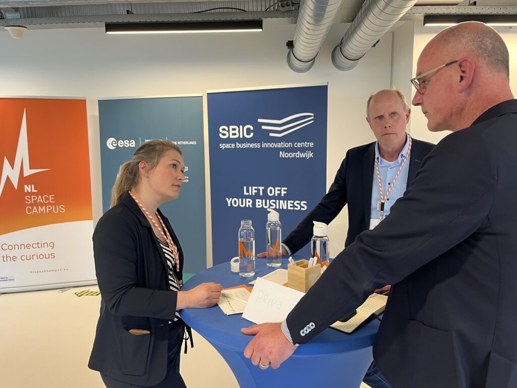 space and non-space business professionals during the matchmaking session