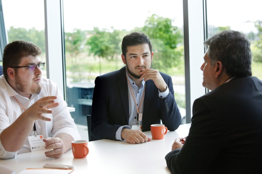 space and non-space business professionals during the networking session