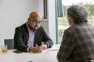 space and non-space business professionals during the matchmaking session