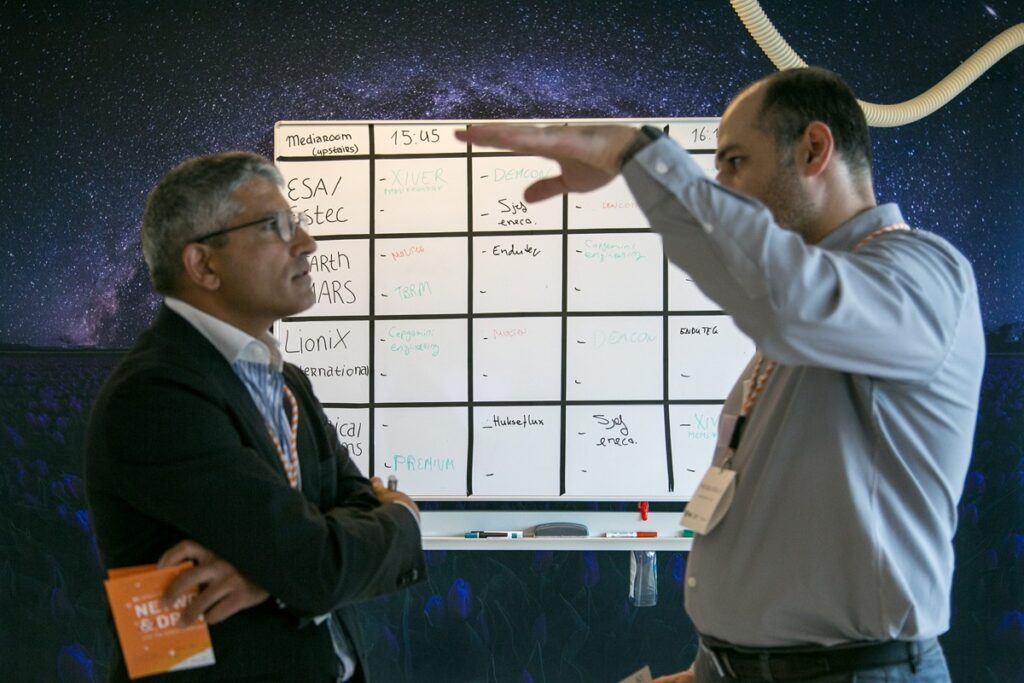 space and non-space business professionals during the networking session