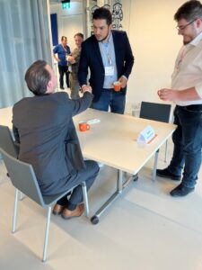 space and non-space business professionals during the matchmaking session