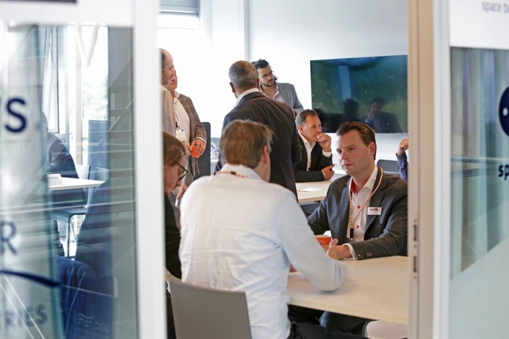 space and non-space business professionals during the networking session