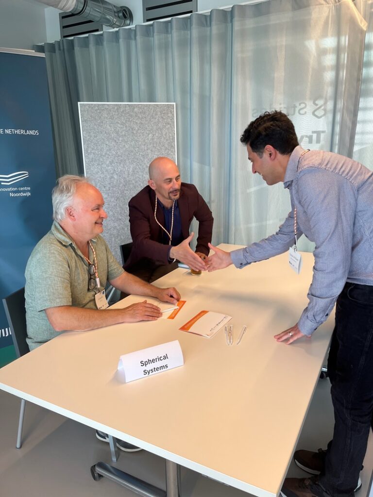 space and non-space business professionals during the matchmaking session