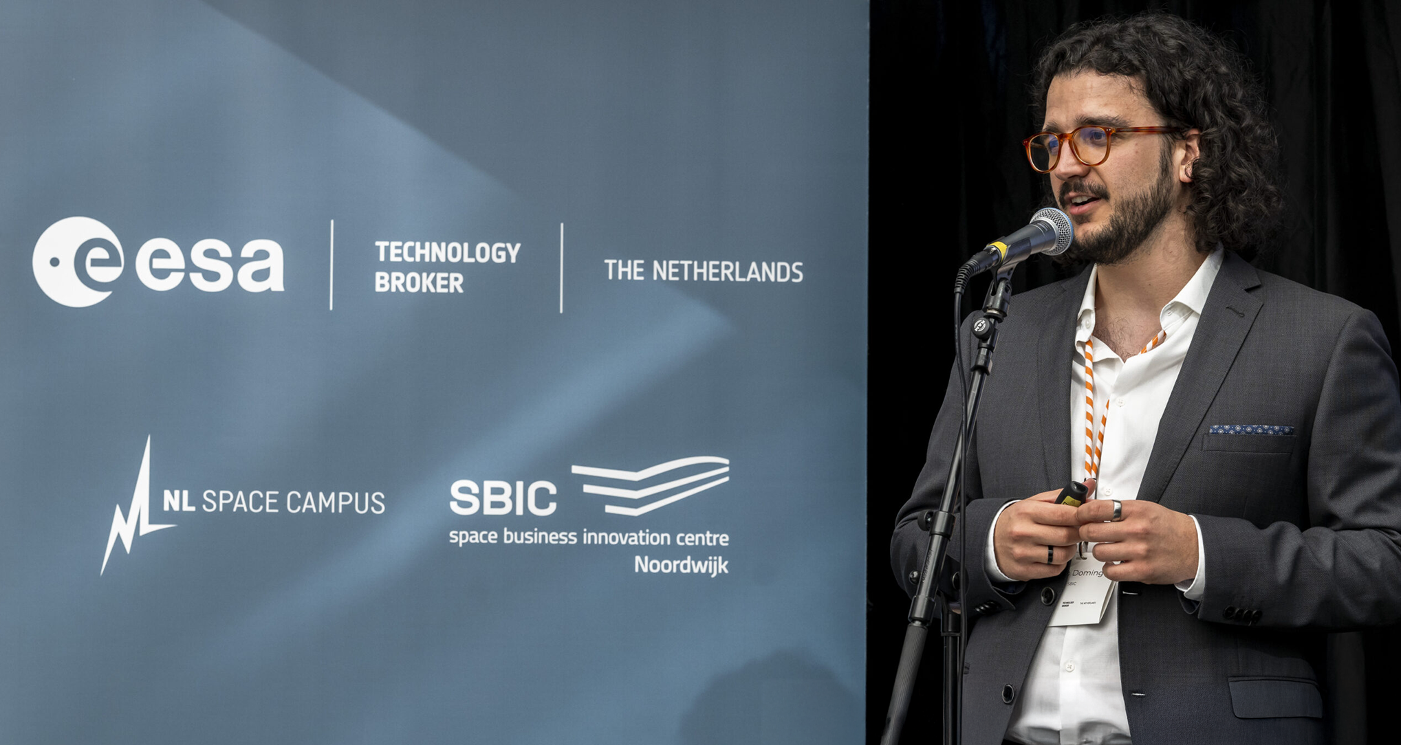 space business professional on stage