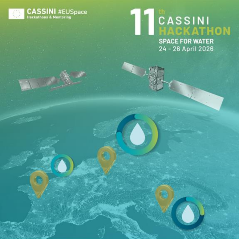 CASSINI Hackathon Space for Water 2026 promo banner