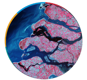 satellite view of the Netherlands on ESA Technology Broker NL visual