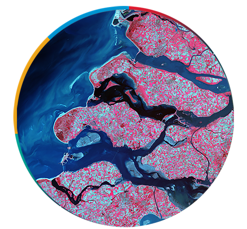 satellite view of the Netherlands on ESA Technology Broker NL visual