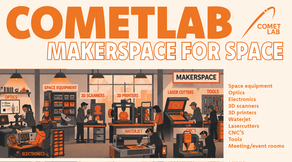 makerspace visual with CometLab logo