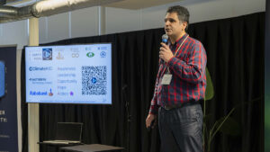 space business professional on stage at SBIC Noordwijk