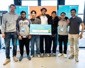 CASSINI hackathon prize winning team at the CometLab venue