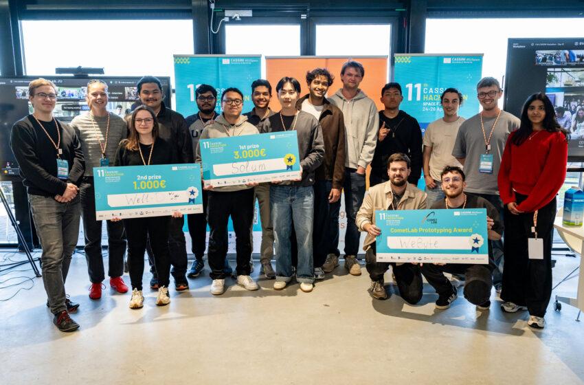 CASSINI hackathon prize winners at the CometLab venue