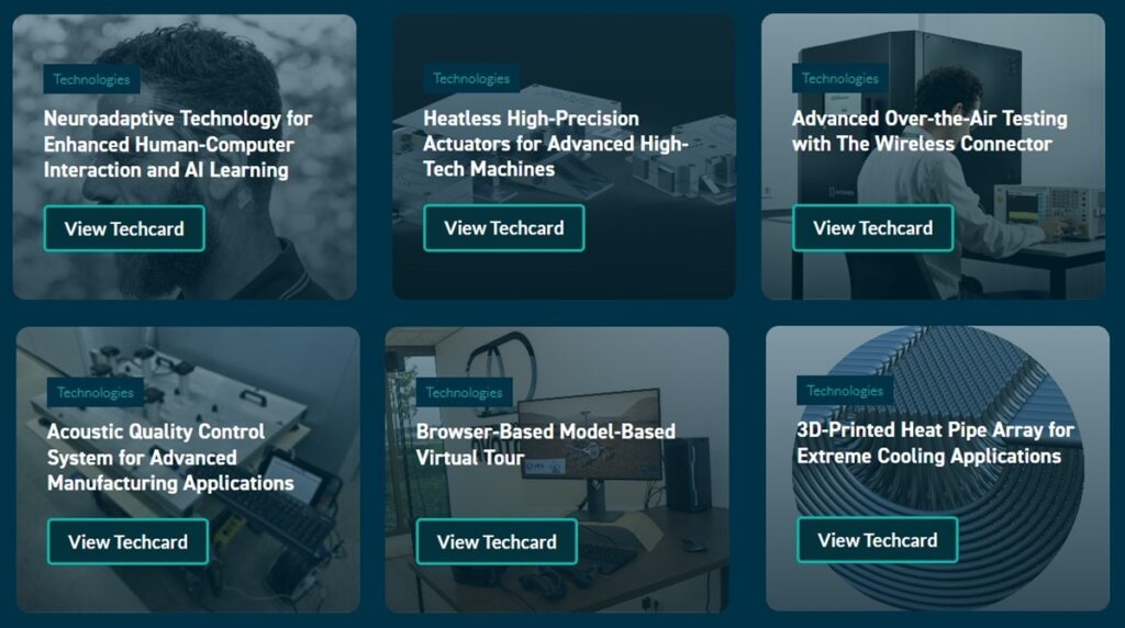 technologies on the ESA Technology Broker NL website