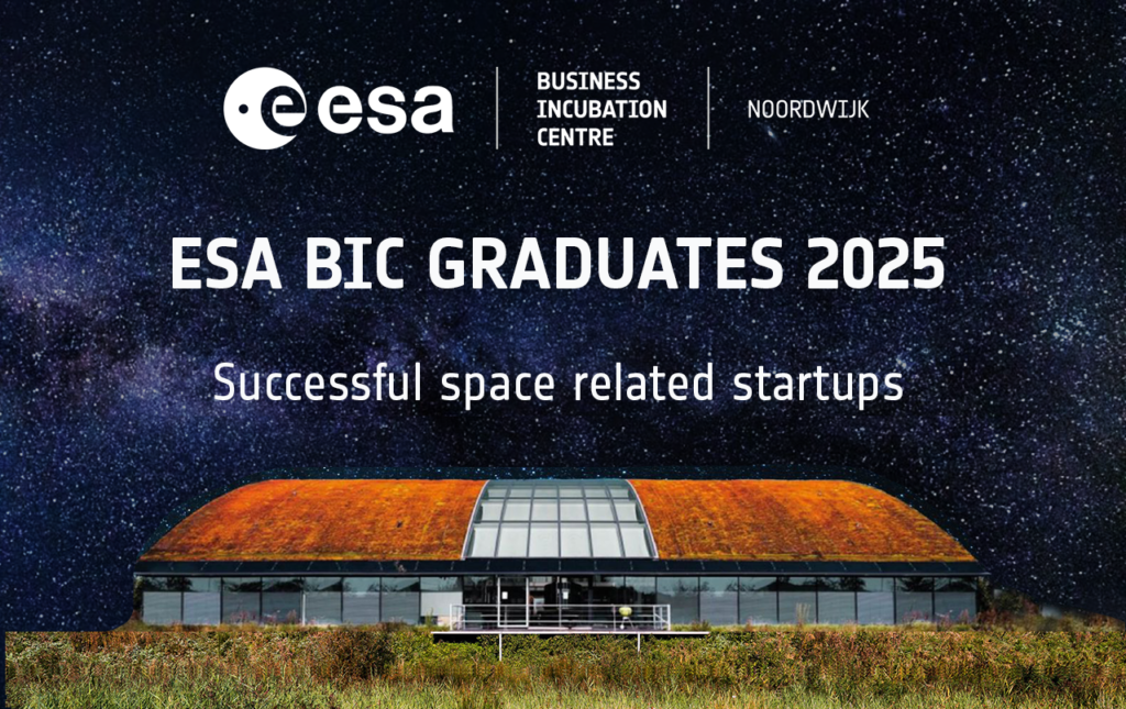 starry sky background on ESA BIC Noordwijk 2025 graduates visual