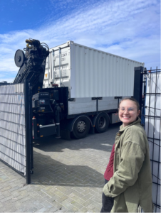 space business entrepreneur with delivery of testing facility for hydrogen peroxide storage at SBIC Noordwijk