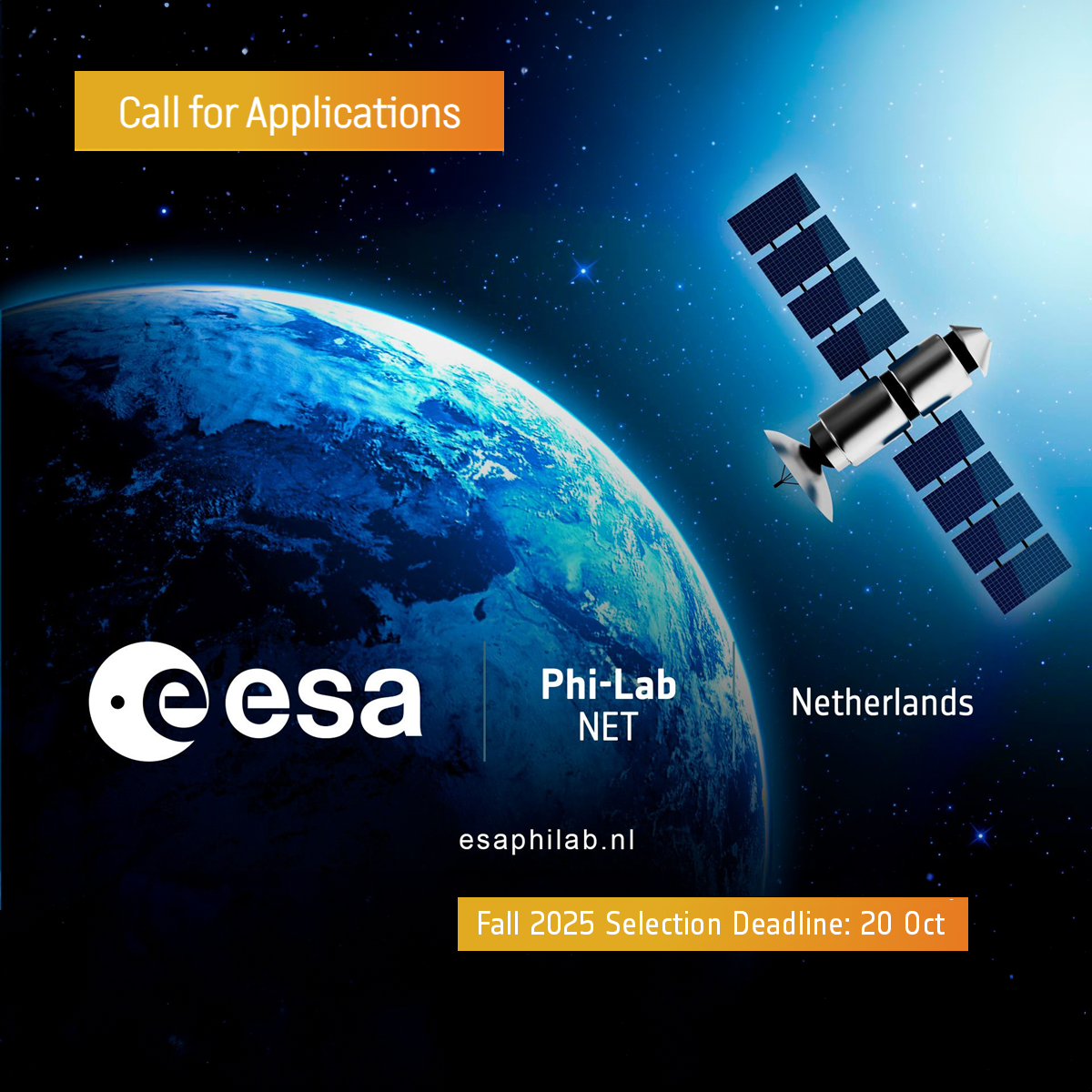 satellite illustration on ESA Phi-Lab Netherlands visual