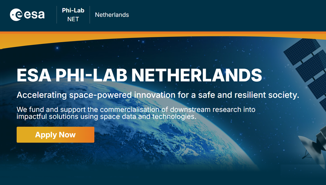 satellite illustration on ESA Phi-Lab Netherlands visual