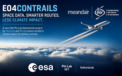 ESA Phi-Lab NL project of Meandair in collaboration with NLR uses space data to reduce the climate impact of aviation