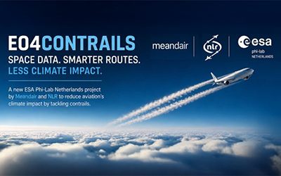 ESA Phi-Lab NL project of Meandair in collaboration with NLR uses space data to reduce the climate impact of aviation