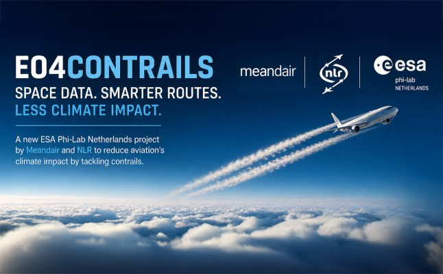 illustration of aeroplane with contrails above the clouds