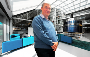 space business professional at SBIC Noordwijk by the satellite