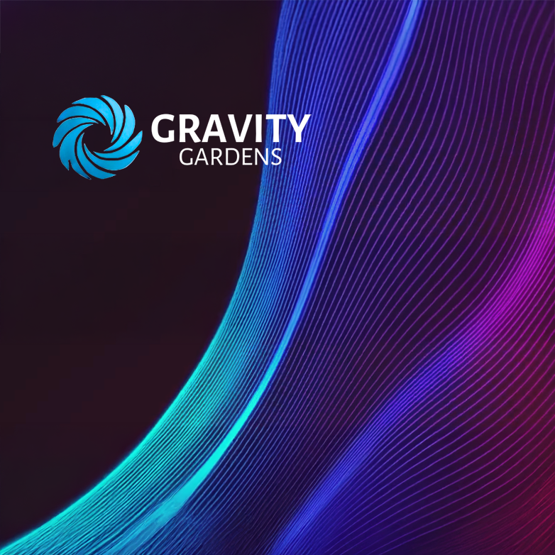 digital imagery and Gravity Gardens logo