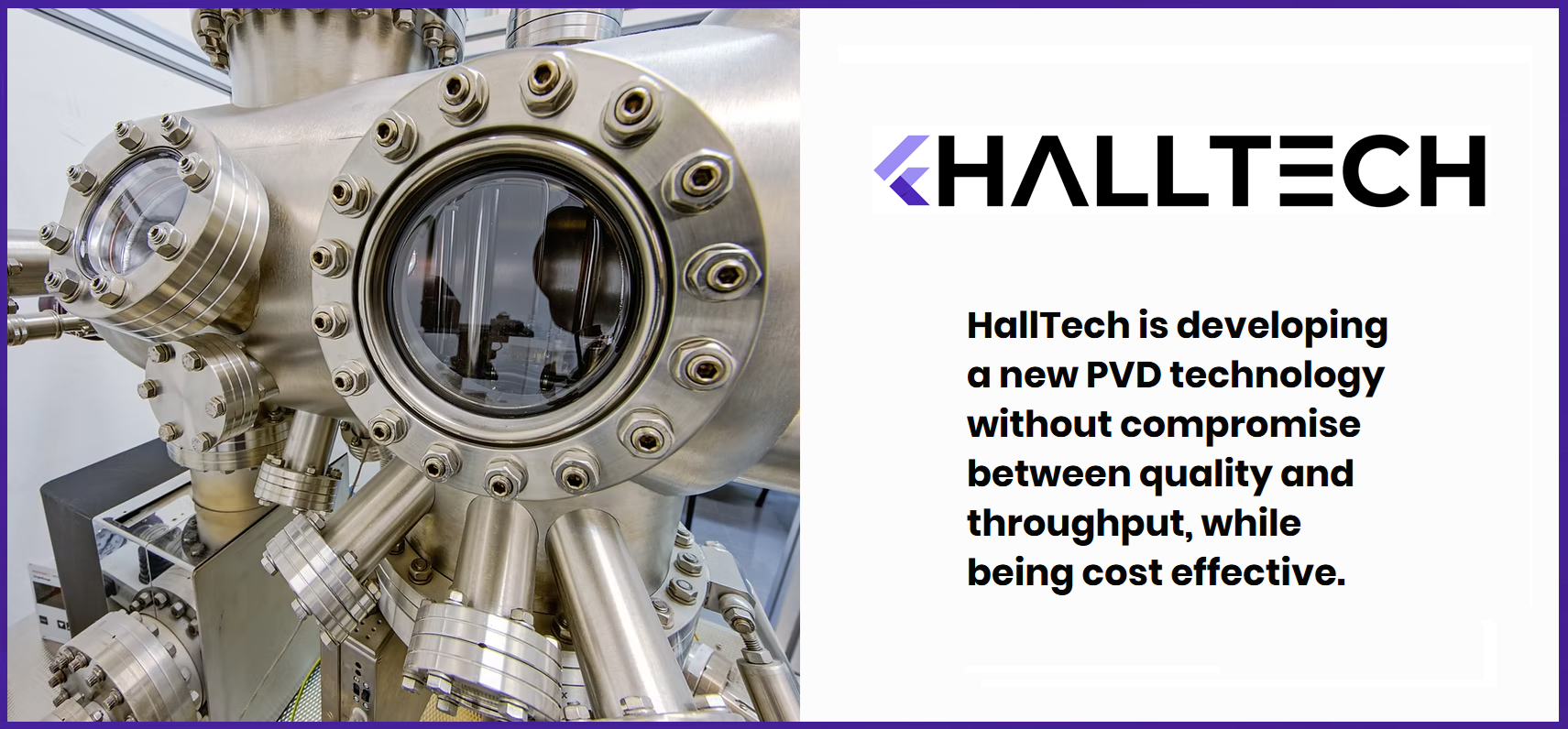 hardware for physical vapour deposition from HallTech website screenshot