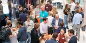 Network+Drinks at SBIC: chats by the satellite