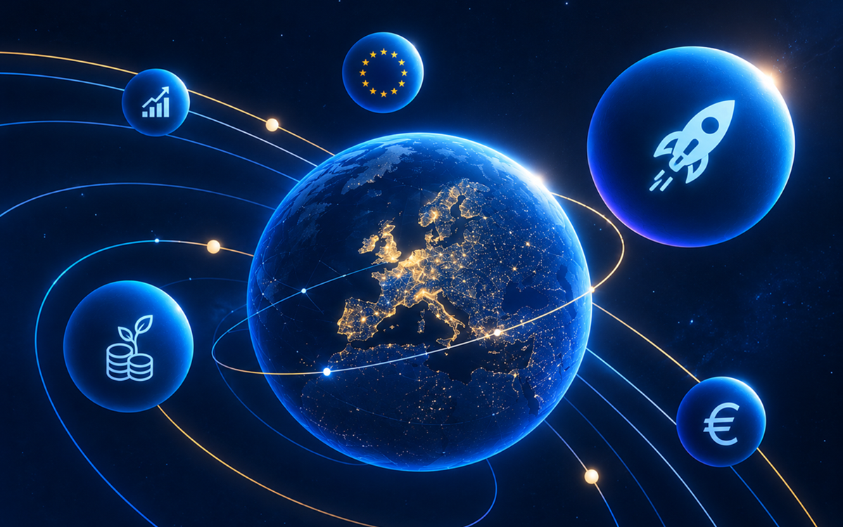 illustration of space scene linked to finance and space startups