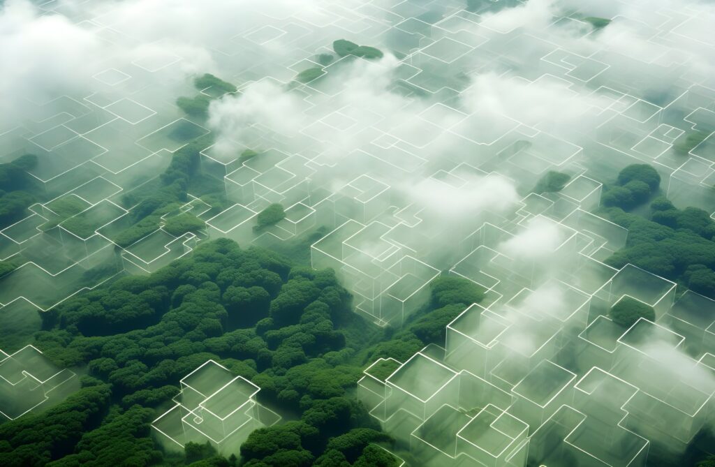 forest canopy visual with digital imagery