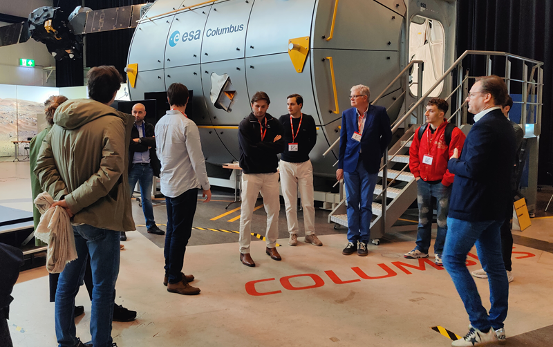 space business professionals on tour of ESA ESTEC