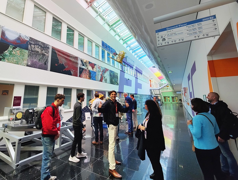 space business professionals on labs tour of ESA ESTEC