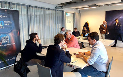 Community members get to attend Deep-Dive Sessions 2026 at SBIC for free! space business professionals during workshop at SBIC Noordwijk