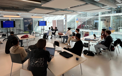 Community members get to attend the Masterclasses 2026 at SBIC for free! space business professionals during workshop at SBIC Noordwijk