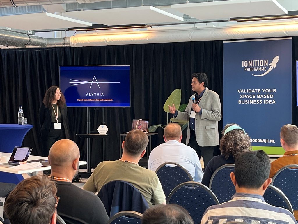 space and business professionals during pitch competition of pre-incubation programme at SBIC Noordwijk