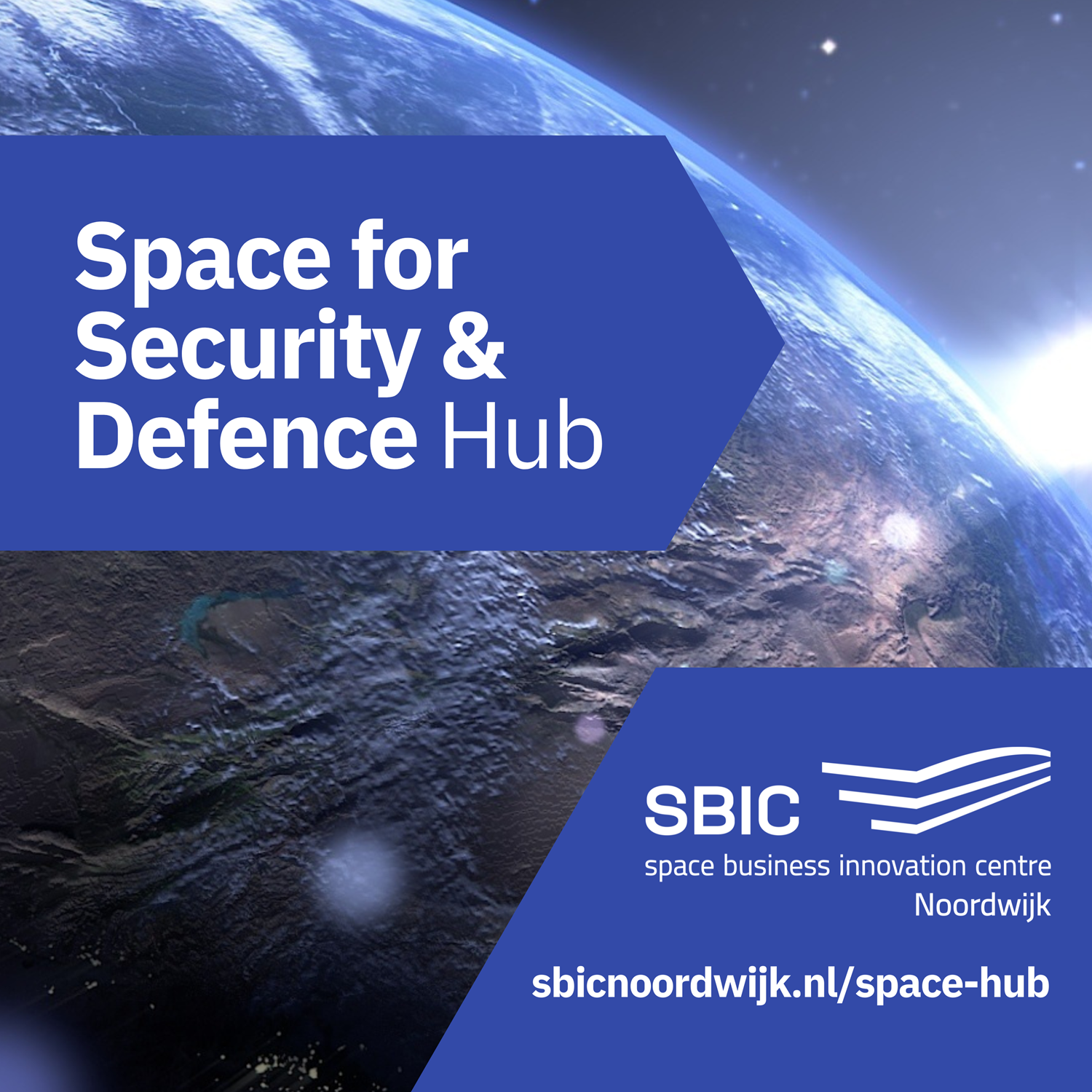 Earth from space illustration for SBIC Noordwijk hub visual