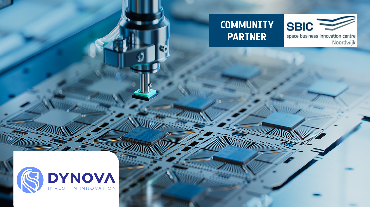 high tech chip manufacturing with company logos