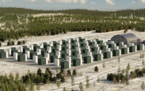 DAC units in facility surrounded by trees