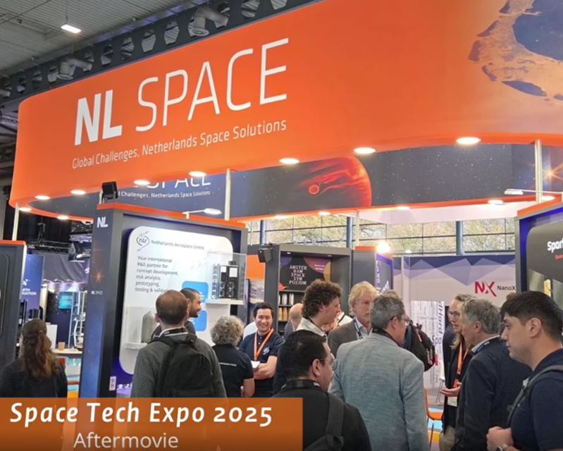 space business professionals at trade fair