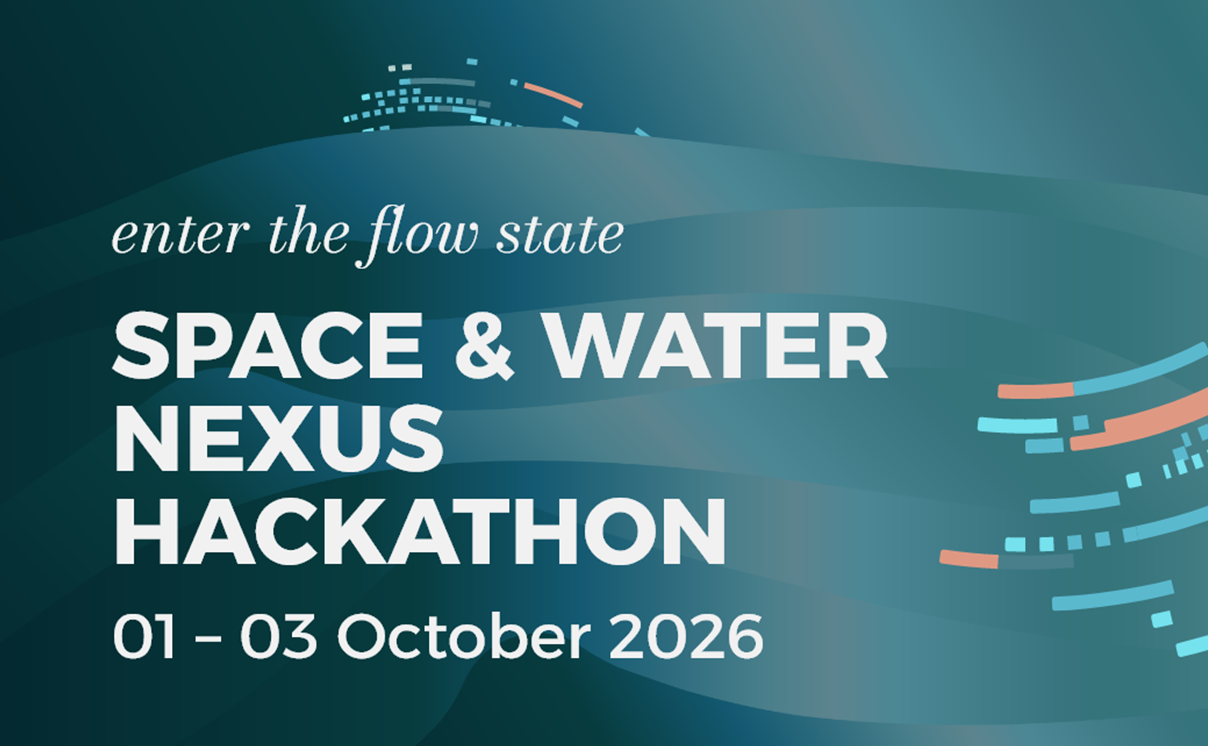 hackathon promo visual with focus on water calling for participants